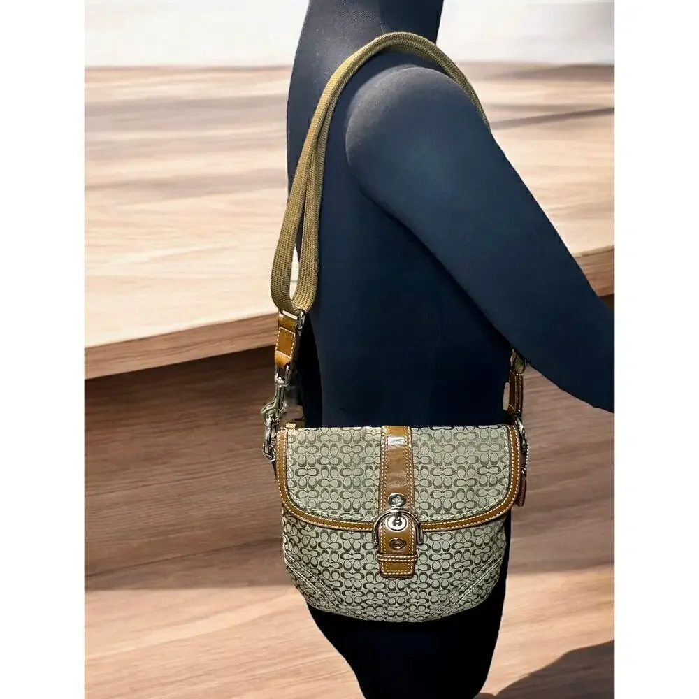 Y2K Coach Mini Signature Jacquard Convertible Bag